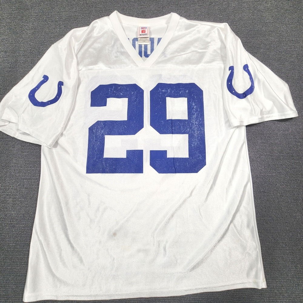 NFL Indianapolis Colts Joseph Addai #29 Jersey Men Large White V-Neck Athletic